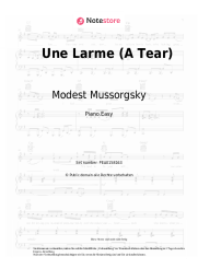 undefined Modest Mussorgsky - Une Larme (A Tear) 