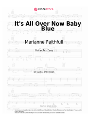 Noten, Akkorde Marianne Faithfull - It's All Over Now Baby Blue