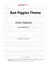 Noten, Akkorde Ilmari Hakkola - Bad Piggies Theme