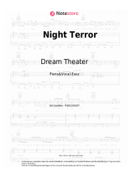 Noten, Akkorde Dream Theater - Night Terror