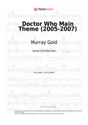 Noten, Akkorde Murray Gold - Doctor Who Main Theme (2005-2007)