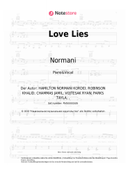 Noten, Akkorde Normani, Khalid - Love Lies