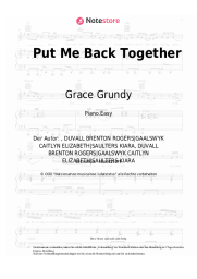Noten, Akkorde Grace Grundy - Put Me Back Together