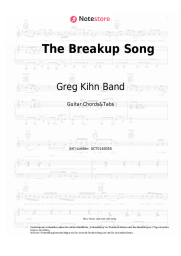 Noten, Akkorde Greg Kihn Band - The Breakup Song (They Don't Write 'Em)