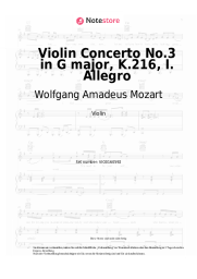 undefined Wolfgang Amadeus Mozart - Violin Concerto No.3 in G major, K.216, I. Allegro