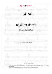 Noten, Akkorde Khamzat Bekov - A toi