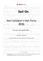 Noten, Akkorde Noel Gallagher's High Flying Birds - Sail On