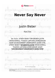 Noten, Akkorde Justin Bieber, Jaden Smith - Never Say Never