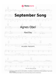 Noten, Akkorde Agnes Obel - September Song 
