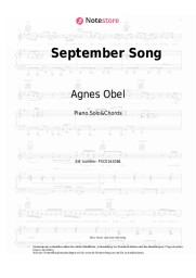 Noten, Akkorde Agnes Obel - September Song 