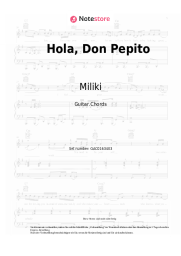 Noten, Akkorde Miliki - Hola, Don Pepito