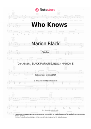 undefined Marion Black - Who Knows 