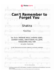 Noten, Akkorde Shakira, Rihanna - Can't Remember to Forget You