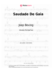 Noten, Akkorde Joep Beving - Saudade De Gaia
