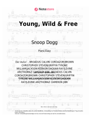 Noten, Akkorde Snoop Dogg, Wiz Khalifa, Bruno Mars - Young, Wild & Free