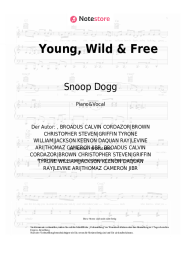 Noten, Akkorde Snoop Dogg, Wiz Khalifa, Bruno Mars - Young, Wild & Free