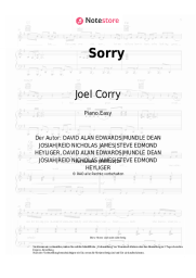 Noten, Akkorde Joel Corry - Sorry