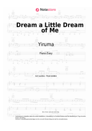 Noten, Akkorde Yiruma - Dream a Little Dream of Me
