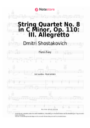 undefined Dmitri Shostakovich - String Quartet No. 8 in C Minor, Op. 110: III. Allegretto