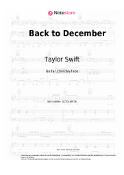 undefined Taylor Swift - Back to December