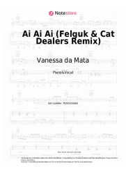 Noten, Akkorde Vanessa da Mata - Ai Ai Ai (Felguk & Cat Dealers Remix)
