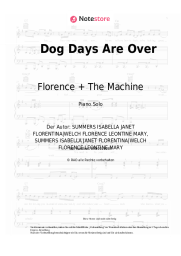 Noten, Akkorde Florence + The Machine - Dog Days Are Over