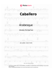 Noten, Akkorde Arabesque - Caballero