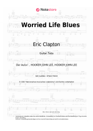 Noten, Akkorde Eric Clapton - Worried Life Blues