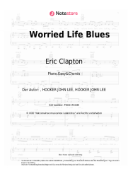 Noten, Akkorde Eric Clapton - Worried Life Blues