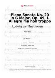 undefined Ludwig van Beethoven - Piano Sonata No. 20 in G Major, Op. 49, I. Allegro ma non troppo
