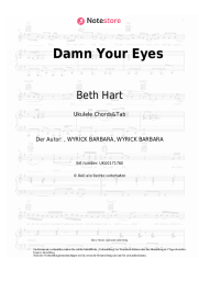 Noten, Akkorde Beth Hart, Joe Bonamassa - Damn Your Eyes
