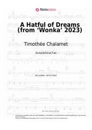 Noten, Akkorde Timothée Chalamet, The Cast of Wonka - A Hatful of Dreams (from ‘Wonka’ 2023)