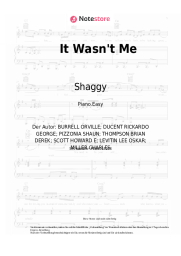 Noten, Akkorde Shaggy - It Wasn't Me