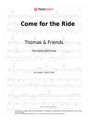 Noten, Akkorde Thomas & Friends - Come for the Ride