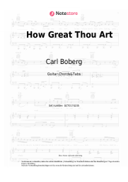 Noten, Akkorde Carl Boberg, Stuart K. Hine - How Great Thou Art