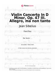 Noten, Akkorde Jean Sibelius - Violin Concerto In D Minor, Op. 47  III. Allegro, ma non tanto