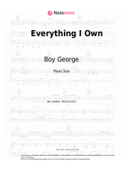 Noten, Akkorde Boy George - Everything I Own