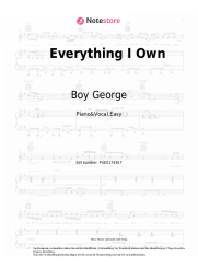Noten, Akkorde Boy George - Everything I Own