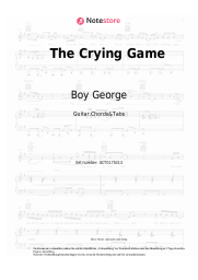 Noten, Akkorde Boy George - The Crying Game