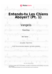 Noten, Akkorde Vangelis - Entends-tu Les Chiens Aboyer? (Pt. 1)