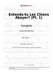 Noten, Akkorde Vangelis - Entends-tu Les Chiens Aboyer? (Pt. 1)
