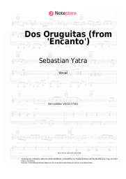 Noten, Akkorde Sebastian Yatra - Dos Oruguitas (from 'Encanto')