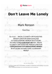 Noten, Akkorde Mark Ronson, YEBBA - Don't Leave Me Lonely