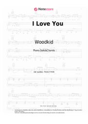 Noten, Akkorde Woodkid - I Love You