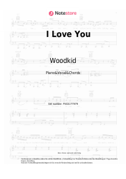 Noten, Akkorde Woodkid - I Love You