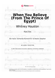Noten, Akkorde Whitney Houston, Mariah Carey - When You Believe (From The Prince Of Egypt)