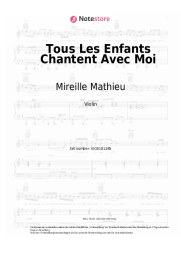 Noten, Akkorde Mireille Mathieu - Tous Les Enfants Chantent Avec Moi