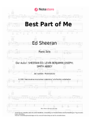 Noten, Akkorde Ed Sheeran, YEBBA - Best Part of Me