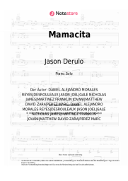 Noten, Akkorde Jason Derulo, Farruko - Mamacita