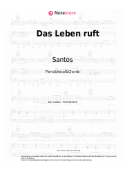 Noten, Akkorde Santos, Montez - Das Leben ruft